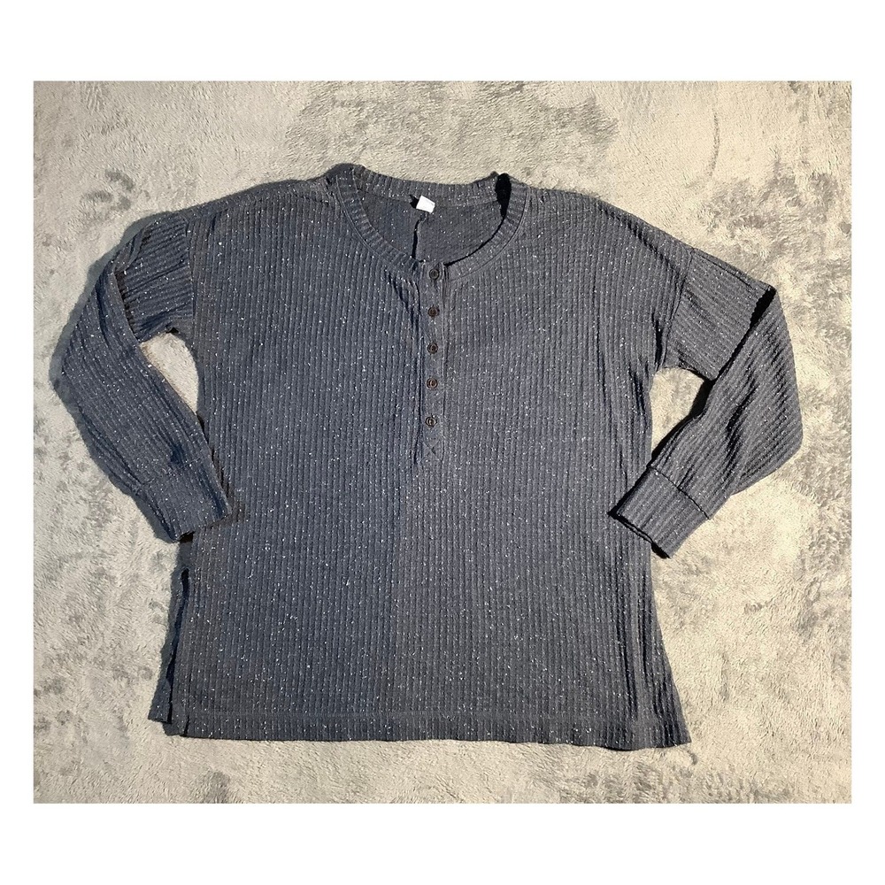 Old Navy Women's‎ S Charcoal Grey Speckled Waffle Knit
